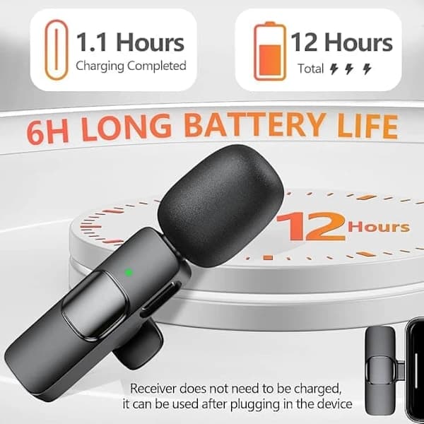 2-pack - Lavalier-mikrofon för mobil - Trådlös - USB-C