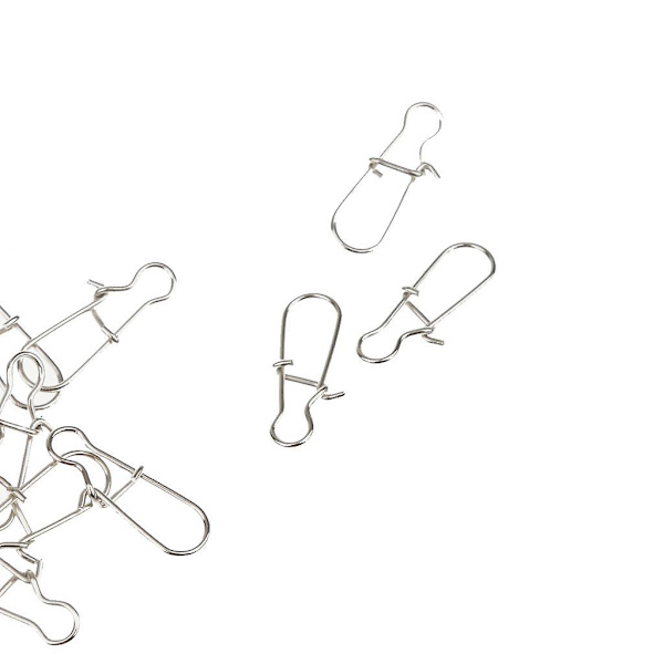 3x100 stk. Fiskeri Lås Snap Hook Lokkeforbindelse Svirvler Solid Ring Clips - 11mm