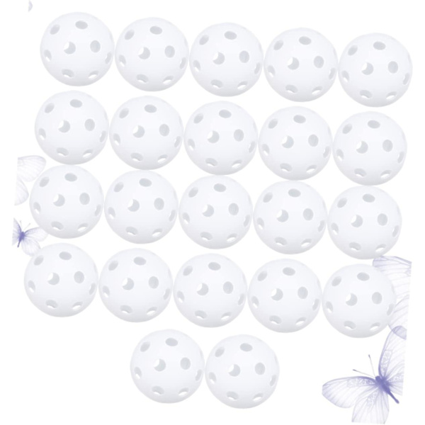 22 st Set med Barnverktyg Utomhusverktyg Gula Tillbehör Slagträövningsbasebollar för Inomhus Barn Träning Boll för Utomhus Plast Boll Utrustning Indo