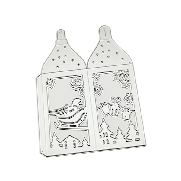 Presentask Metallstansar Julstenciler Skrapbok Godisask Die Cuts