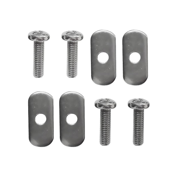 4 Sæt Rustfrit Stål Skruer & Oval Møtrik Hardware til Kajak Spor/ Skinne