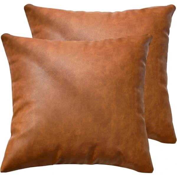 stk PU læder pudebetræk (brun 45*45cm)