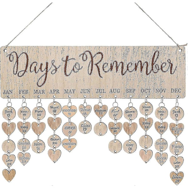 DIY Kalender Væghængning Med Tags (Dage At Huske)