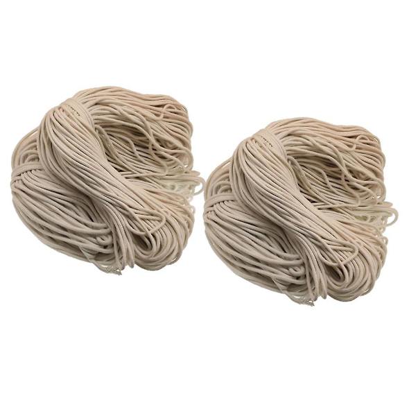 100 Meter Kjerne-Spun Flettet Naturlig Bomulls Tau Snøre For DIY 3mm