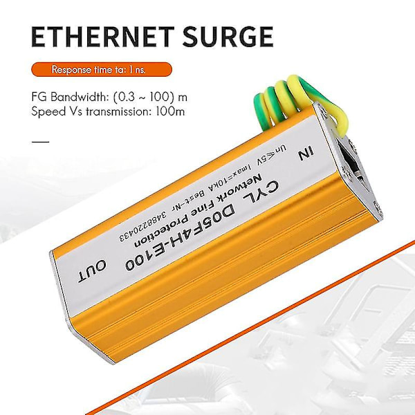 Ethernet Lan RJ-45 RJ45 Overspenningsvern Ny Elektronisk