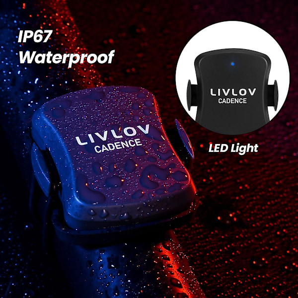 V4 Cykelrytmesensor, Bluetooth/ANT+ Cykelrytmesensor IP67 Vandtæt til Elite Cykelcomputer