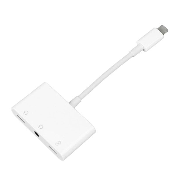 3-i-1 Hörlursadapter för iPhone 3,5 mm Hörlursuttag Laddningsadapter Hörlursdelare för Hemresor