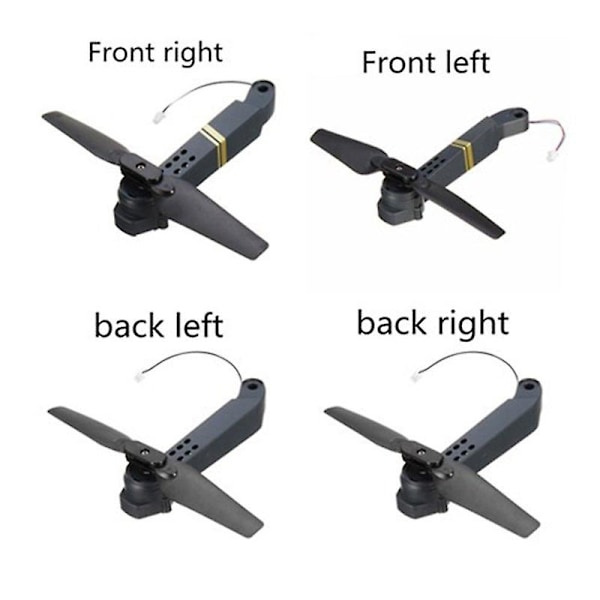 E58 JY019 RC Quadcopter Reservedele Aksearme med Motor & Propel til FPV Drone Ramme Dele Udskiftning