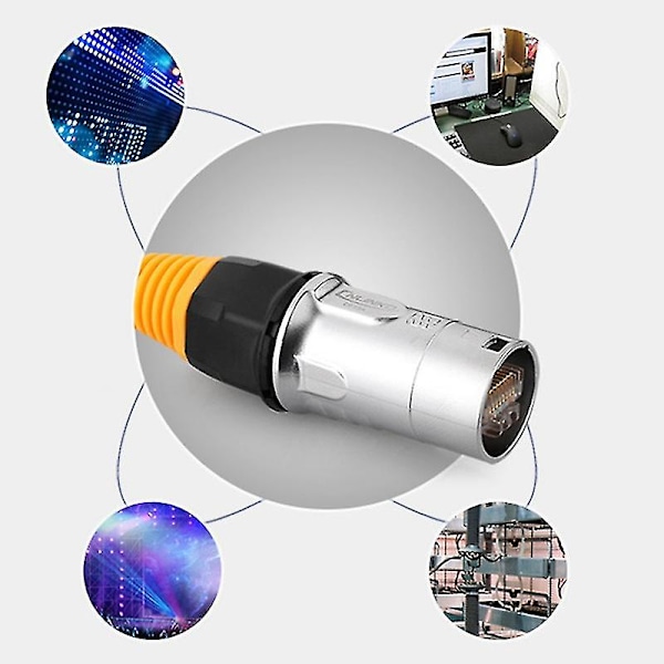 IP67 Netværk RJ45 Vandtætte Stik / Ethernet RJ45 Vandafvisende Stik + Vandafvisende Stikkontakt til Udendørs Ethernet