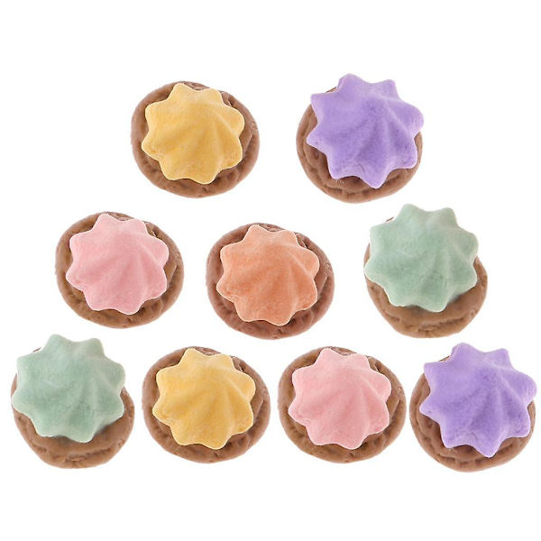 8x Miniature Mad Realistiske Små Cookies/Vafler Til 1:12 Dukkehuse A