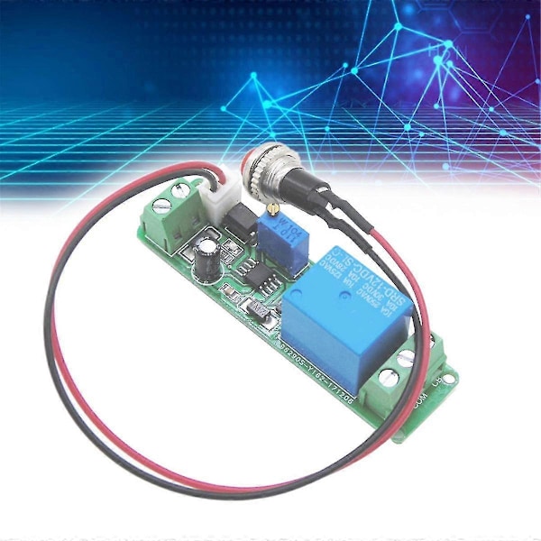DC 12V Timing Timer Forsinkelse 1-10S Tidsindstillelig Relæ med Indikatorlys Sluk Relæmodul Tr