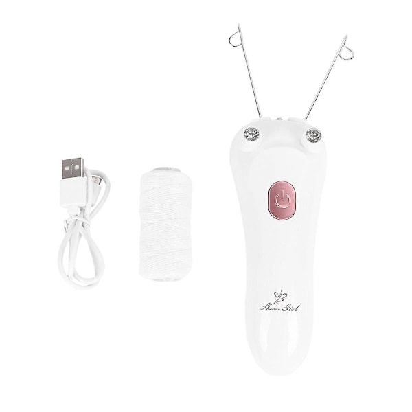 USB-lading ansiktshårfjerner for kvinner, elektrisk epilator for ansiktshårfjerning, barbermaskin for ansiktet, ansiktsmassasje (roségull)