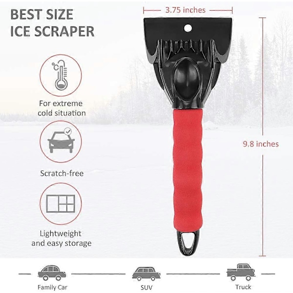 Automatiske Vindrute Is-skrapere (2-pakning), Plog Snøskrapere, Heavy Duty Avriming Deicers for Vinduer, Ingen Riper, Bruk i Alle Vinterforhold, Enkel Oppbevaring