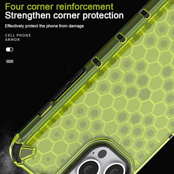 Honeycomb Apple Telefoncover-iPhone13-Transparent Grøn