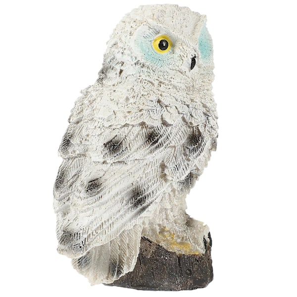 Hartsfigur i Resin, Uggla Staty, Stående Uggla Skulptur, Trädgårdsdekoration, Uggla Modell för Utomhus