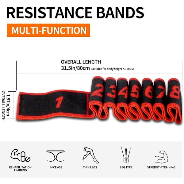 Träningsloopband 15-20kg Stretch Elastiskt Stretch Latin Band Fitness Resistance Band för Yoga Pil