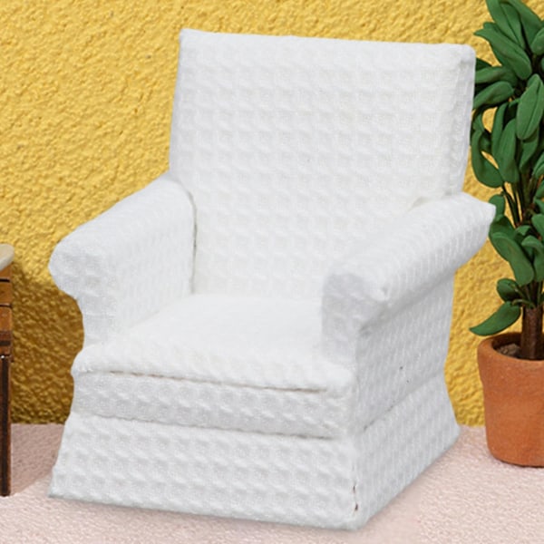 Dukkehust Miniatyr Tre Sofa Modell Tilbehør Dekorasjon Håndverk Mini Møbler Leke For 1:12 Dukkehust Lek Og Hjemmedekor