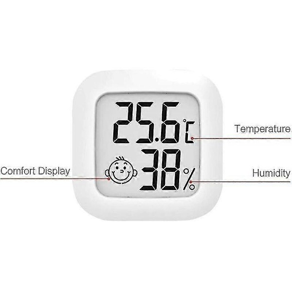 Mini Høj Præcision Digital Indendørs Hygrometer Termometer, Temperaturmonitor Og Luftfugtighed Crday Gave