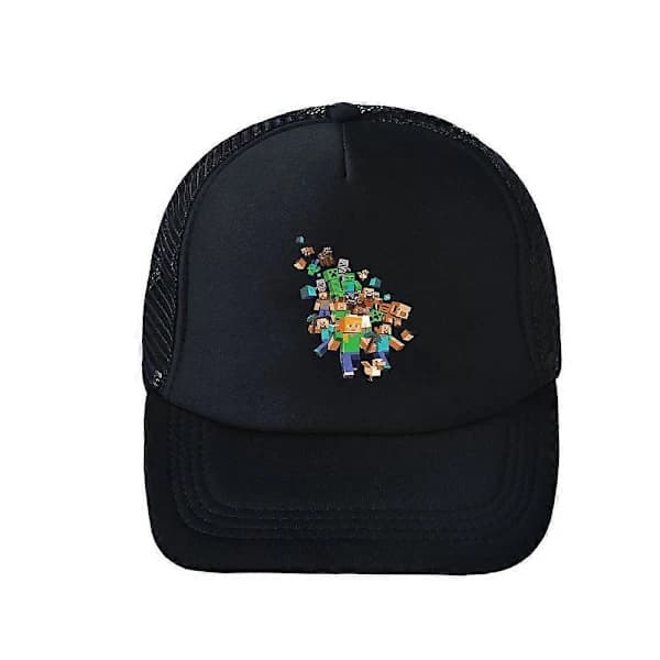 Minecraft Sommer Snapback Caps Barn Gutter Jenter Utendørs Pustende Sport Solhatt