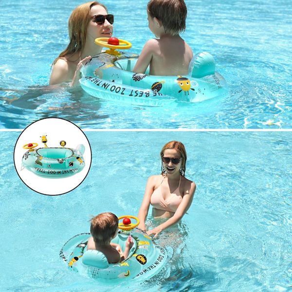 Sød Tegneserie Børn Spædbarn Toddler Baby Swimming Pool Float Oppustelig Sæde