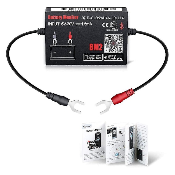 Bluetooth Bm2 12V Batteri Overvågning Bilbatteri Analysator Test Batteri Diagnostisk Værktøj Til Android Ios
