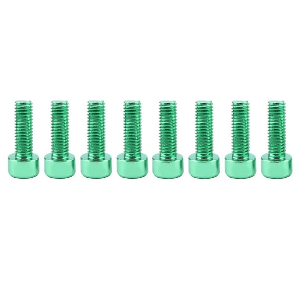 8x Aluminum Alloy Bike Water Bottle Cage Bolts Holder Socket Screws Green