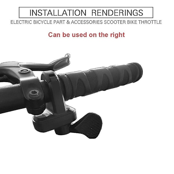 Ebike Tommelgass -008 Fingergass 24v 36v 48v 60v 72v Universal Høyre Tommelgass, sm Con