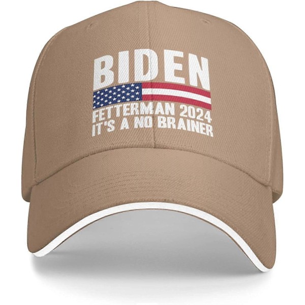 nx5156 Hat Hat Biden Fetterman 2024 It's A No Brainer Hat för Män Baseball Cap Trendig Keps bz-656 nh5156oo