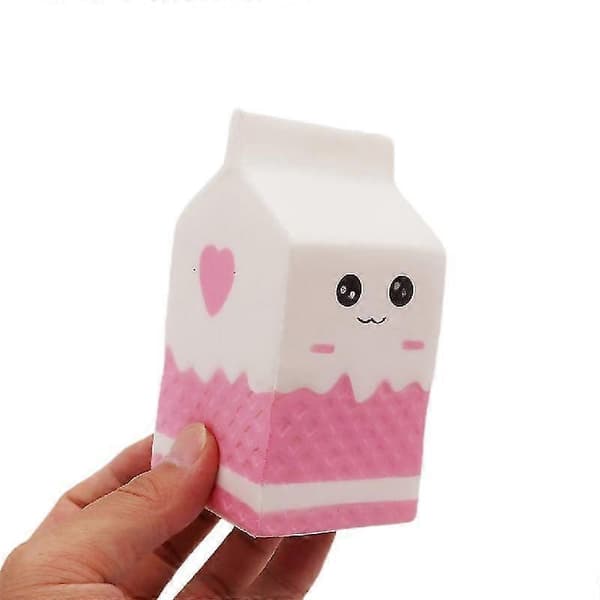 Blødt Squishies Yoghurt Mælk Voksen Dekompression Legetøj, Hvid, 12*6*6cm