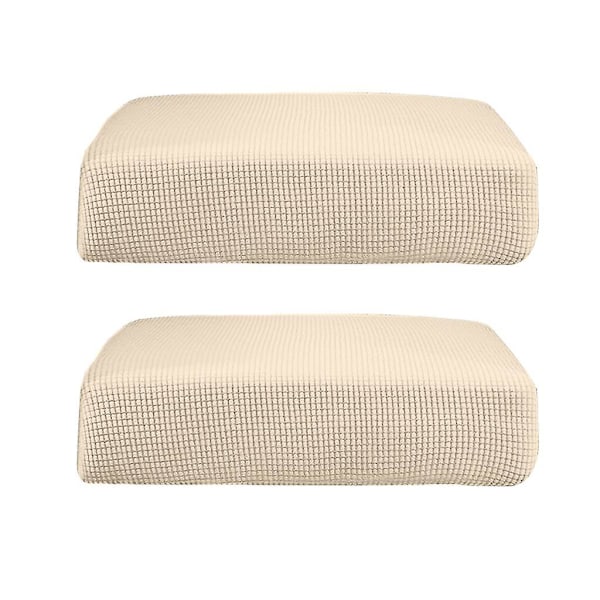 2 stk. Sofa Futon Sædepudebetræk Sofa Slipcover Beskytter Creme_størrelse S