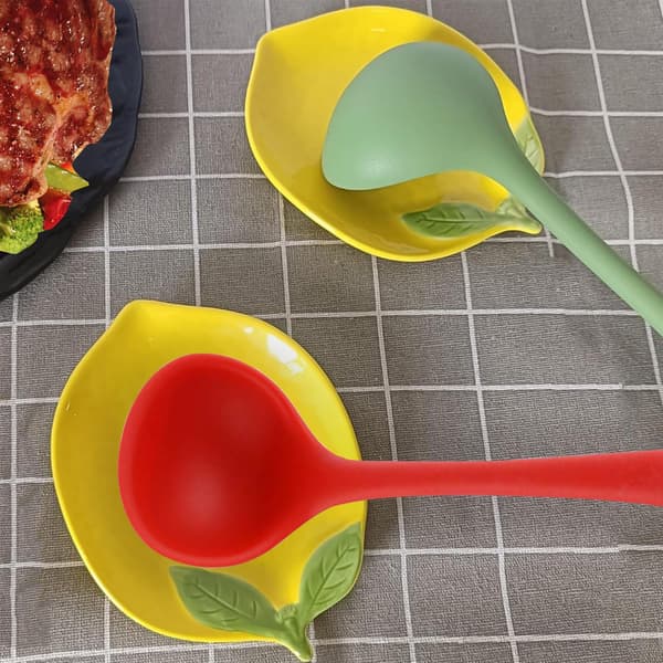 To-delt keramisk skeholder, citronformede skeholdere
