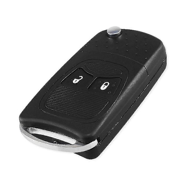2-knapps Modifierad Vikbar Fjärrnyckelskal för Chrysler 300c Jeep Dodge Compass Wrangler Patriot Fjärrkontroll Nyckelhölje
