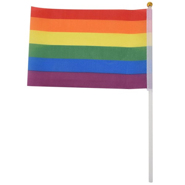 50 Pack Rainbow Small Mini Stick Flags,decorations For Rainbow Pride Party