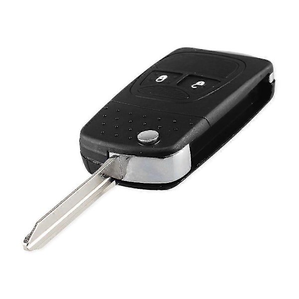 2-knapps Modifierad Vikbar Fjärrnyckelskal för Chrysler 300c Jeep Dodge Compass Wrangler Patriot Fjärrkontroll Nyckelhölje