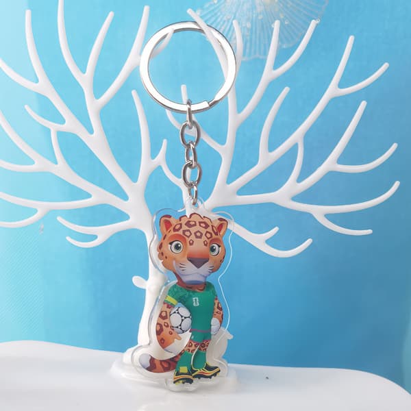2026 USA-Canada-Mexico VM Maskot Akrylnøkkelring – VM-tema Samlefigur og Bilpynt