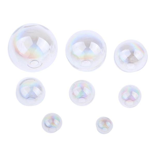 2x8 kpl Mini Kirkas Lasipallo Pullo Pullot Ripustuskorut DIY Korut 1 Reikä