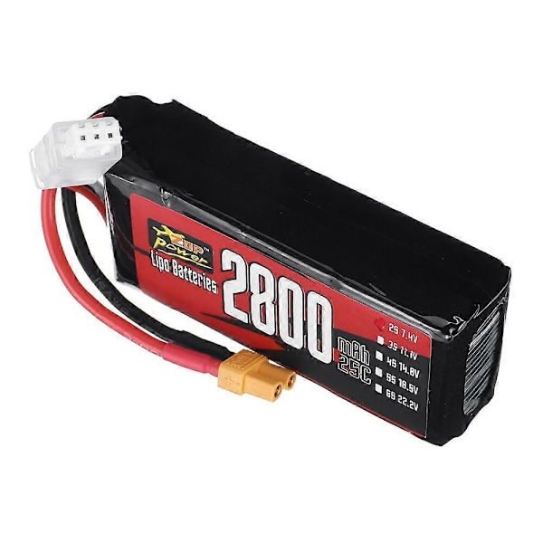 ZOP Power 7.4V 2800mAh 25C 2S LiPo Batteri Med XT30 Plugg for RC Drone