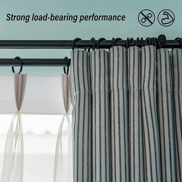 40 stk. gardinkrogring - sort - 3,5 gevind x 25 mm indvendig diameter