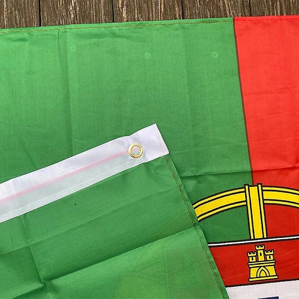 xvggdg  Uusi Portugalin lippu 3ft x 5ft Ripustuslippu Portugalin lippu Polyesteri standardilippu Banner