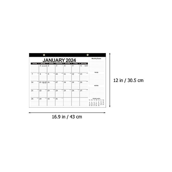 1 Set Väggkalender för 2024 - Kreativ Planerare med Dagligt Schema