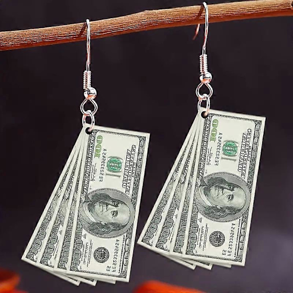 Fladde 2D dollar akrylørringe d