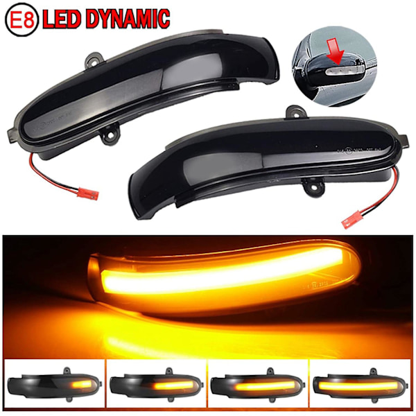 Dynamisk LED Bakspeil Side Speil Blinklys Indikatorlys Svingsignal Lampe For C W203 T-modell Cl203