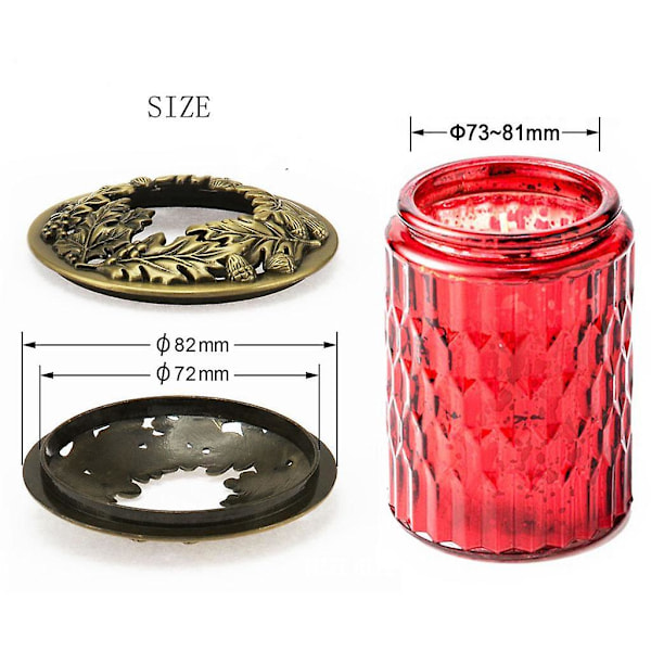 3xcandle Lid Cover Shades Accessories For 73-81mm Jar Candles Butterfly