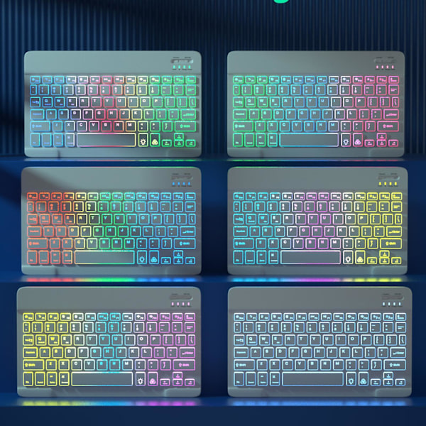 Trådlöst Bluetooth-tangentbord Tyst För Surfplatta Pc Laptop Vit Tangentbord