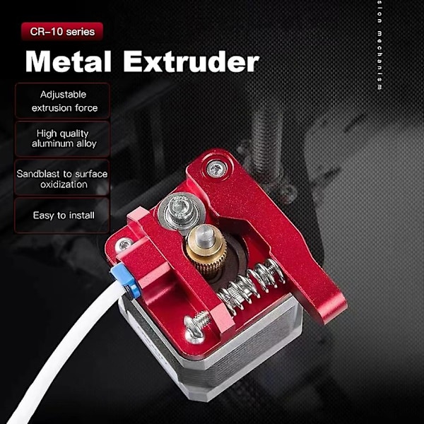 Creality Fuld Metal Rød Blok Bowden Ekstruder Kit til Ender-3 / Ender-3 Pro / Ender-3 V2 / CR-10 Pro