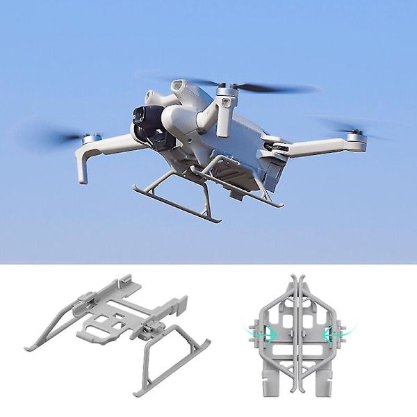 BRDRC Foldbart Forhøjet Landingsstel Skridbeskyttelse Benbeskytter Støtte til DJI Mini 3 / Mini 3 PR