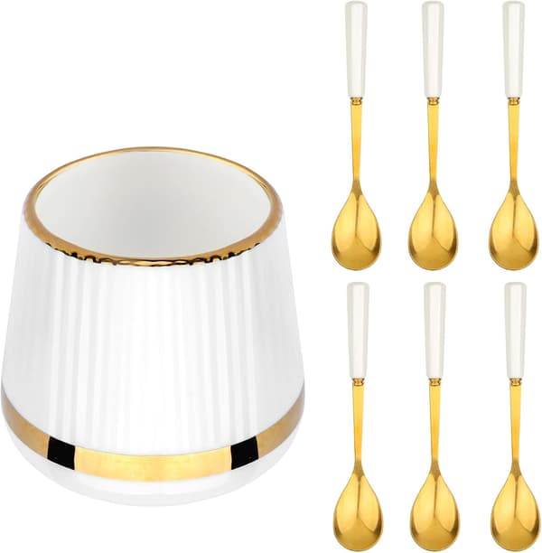 Kaffeskesæt (inklusive keramisk skeholder)