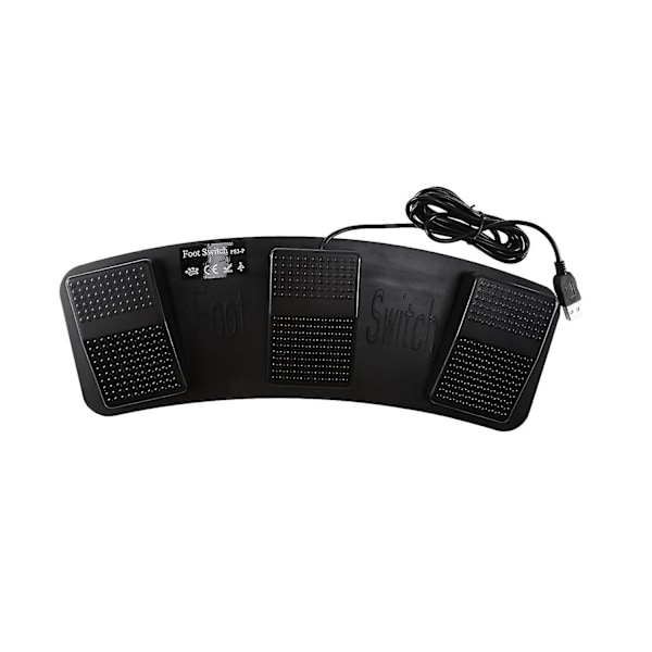 Fs3-p USB Trippel Fotpedal 3 Pedaler Simulerar Vilken Tangent Som Helst På Datorn