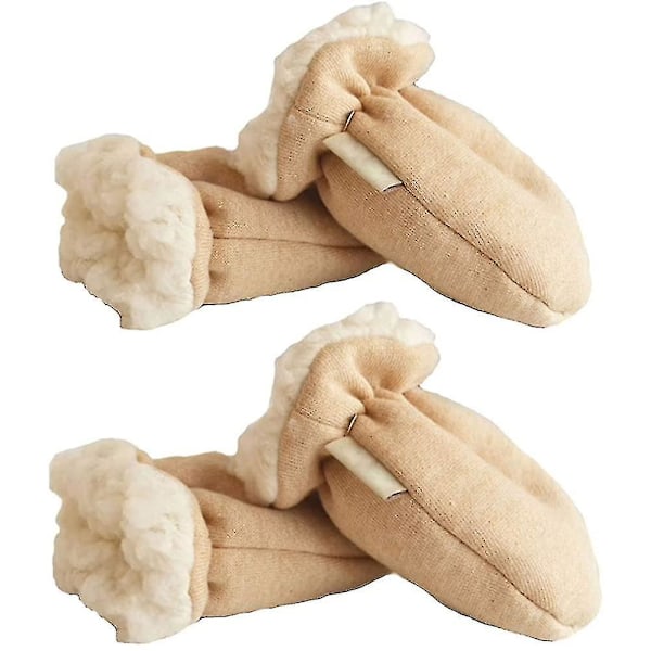 Babyvotter med Sherpa-fôr i fleece, 0-24 måneder, vinter