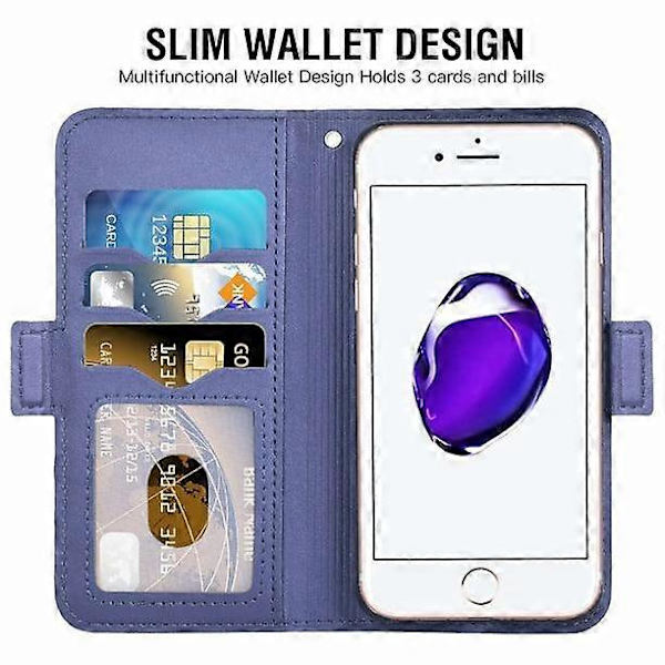 iPhone 7 Skal, iPhone 8 Skal, iPhone SE 2020 Skal, Mobiltelefon Skal iPhone 7 Skal Läder Flip Skal Plånboksfodral Skyddande Skal för Apple iPhone 7/8